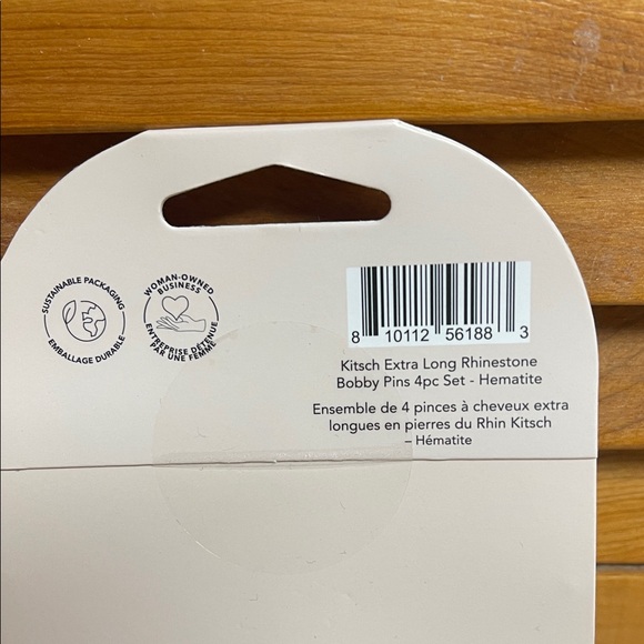 Kitsch Silver Rhinestone Bobby Pin Set (4pc) - Picture 5 of 10